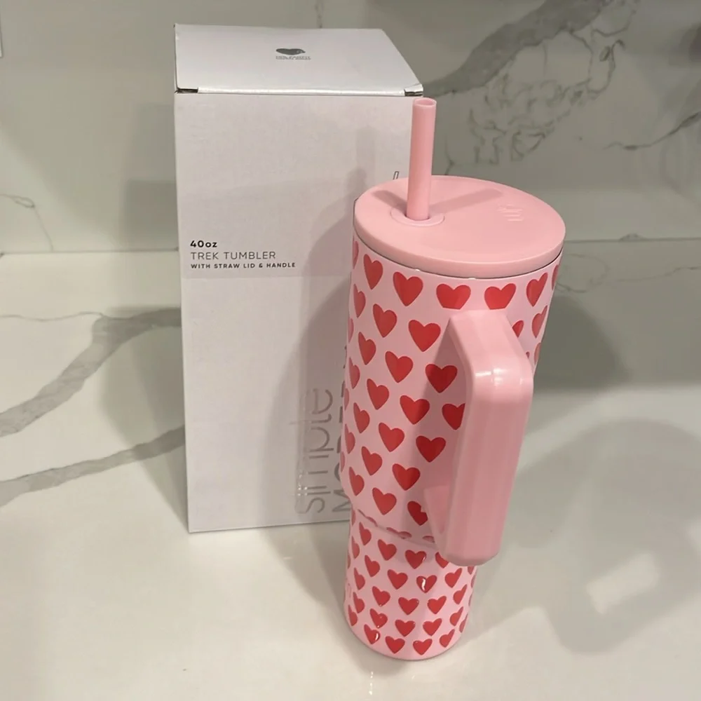 Simple Modern - SWEETHEART ♥️ Pink and Red 40oz Trek Tumbler - NWT!